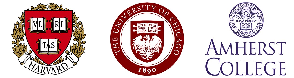 Harvard, University of Chicago, Amherst College