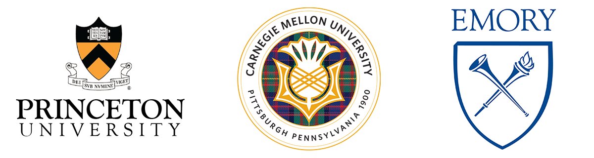 Princeton University, Carnegie Mellon University, Emory