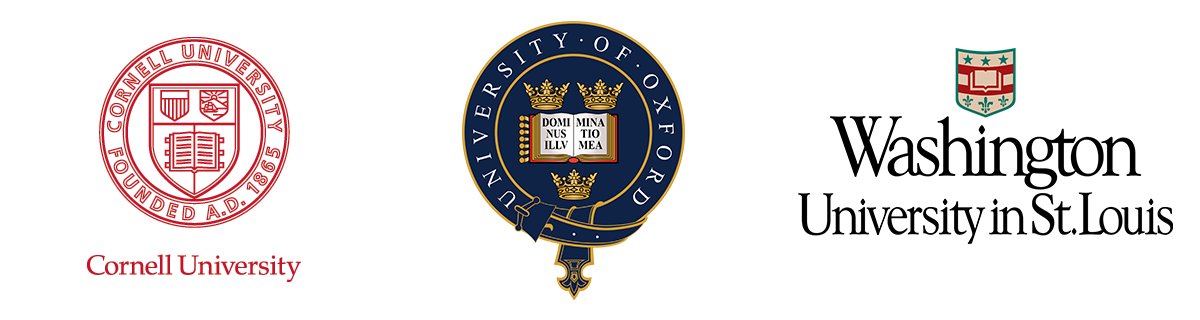 Cornell University, University of Oxford, Washington University in St. Louis